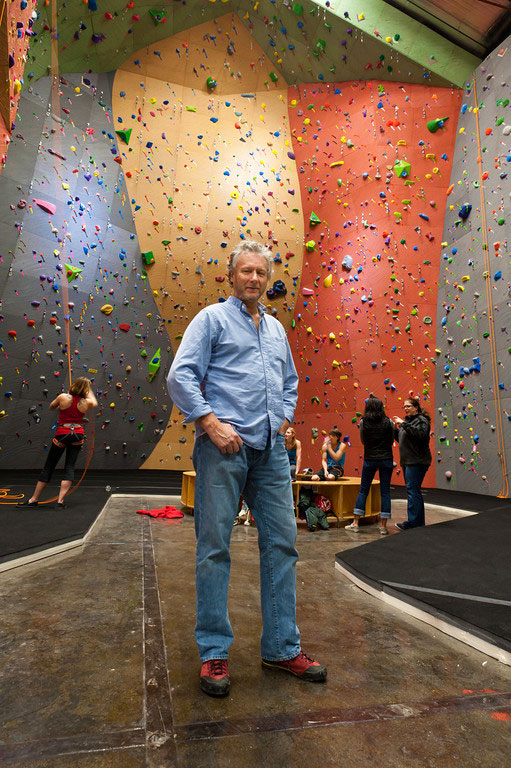 Founder Richard Johnston in front of the new Seattle Vertical World.